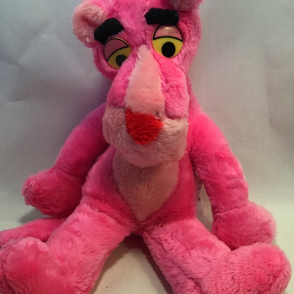 Vintage 15” Stuffed Mirisch-Geoffrey by Mighty Star Pink Panther Plush